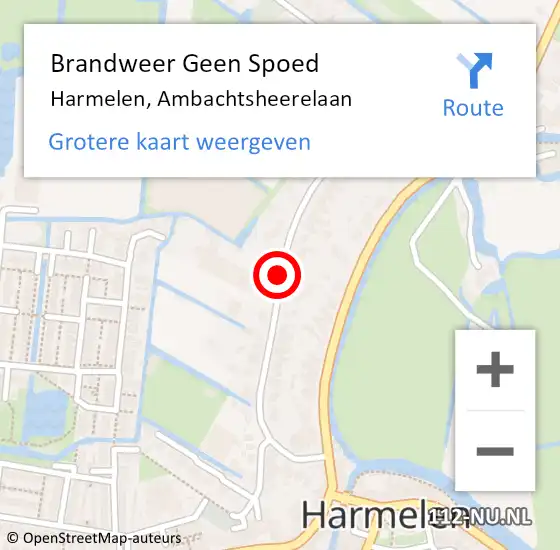 Locatie op kaart van de 112 melding: Brandweer Geen Spoed Naar Harmelen, Ambachtsheerelaan op 23 oktober 2019 13:00