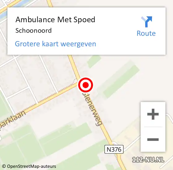 Locatie op kaart van de 112 melding: Ambulance Met Spoed Naar Schoonoord op 23 oktober 2019 16:28