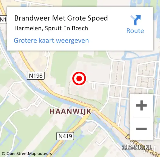 Locatie op kaart van de 112 melding: Brandweer Met Grote Spoed Naar Harmelen, Spruit En Bosch op 24 oktober 2019 13:49