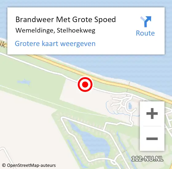 Locatie op kaart van de 112 melding: Brandweer Met Grote Spoed Naar Wemeldinge, Stelhoekweg op 24 oktober 2019 22:05