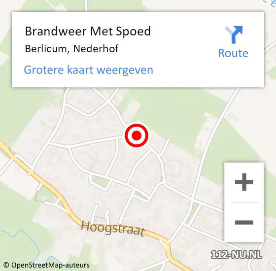 Locatie op kaart van de 112 melding: Brandweer Met Spoed Naar Berlicum, Nederhof op 25 oktober 2019 06:53