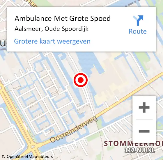 Locatie op kaart van de 112 melding: Ambulance Met Grote Spoed Naar Aalsmeer, Oude Spoordijk op 25 oktober 2019 09:38