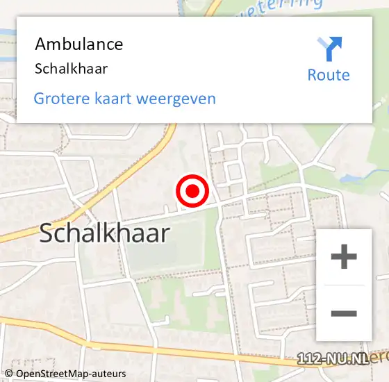 Locatie op kaart van de 112 melding: Ambulance Schalkhaar op 25 oktober 2019 11:55