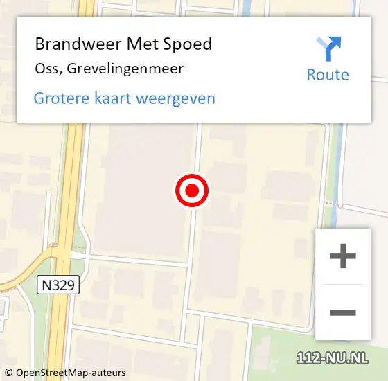 Locatie op kaart van de 112 melding: Brandweer Met Spoed Naar Oss, Grevelingenmeer op 25 oktober 2019 13:38