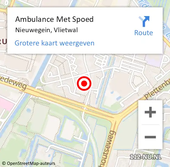 Locatie op kaart van de 112 melding: Ambulance Met Spoed Naar Nieuwegein, Vlietwal op 17 april 2014 18:13