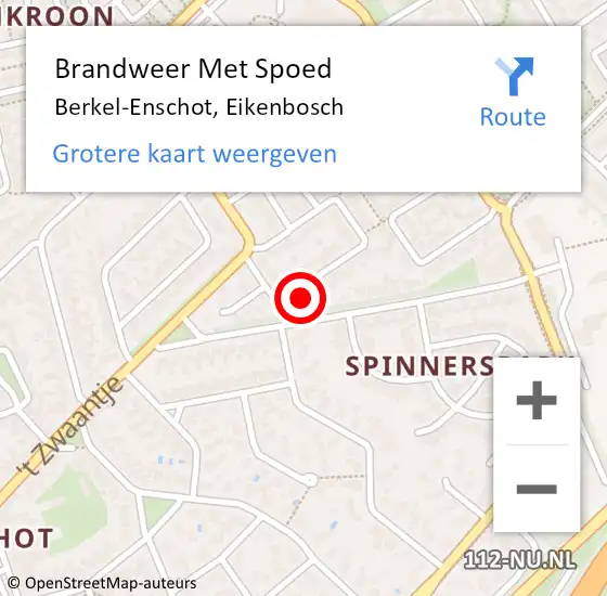 Locatie op kaart van de 112 melding: Brandweer Met Spoed Naar Berkel-Enschot, Eikenbosch op 25 oktober 2019 19:37