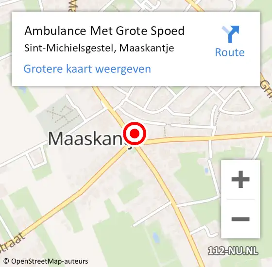 Locatie op kaart van de 112 melding: Ambulance Met Grote Spoed Naar Sint-Michielsgestel, Maaskantje op 25 oktober 2019 23:25