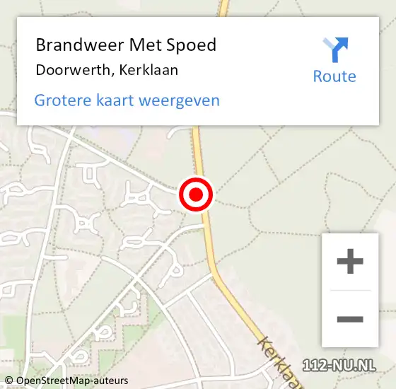 Locatie op kaart van de 112 melding: Brandweer Met Spoed Naar Doorwerth, Kerklaan op 26 oktober 2019 08:16