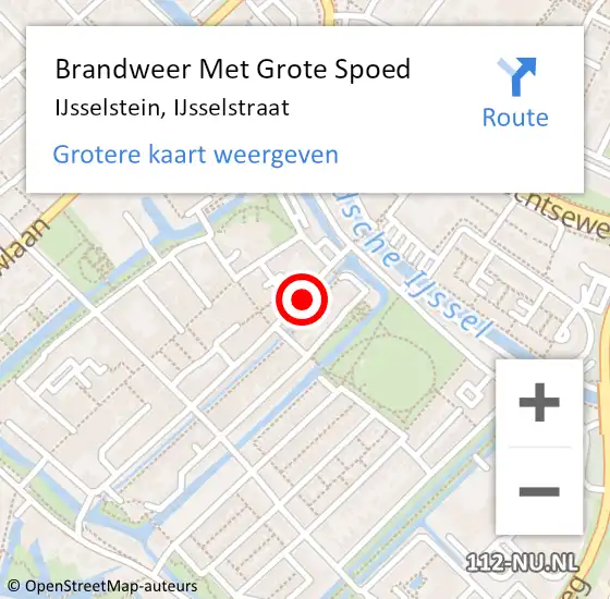 Locatie op kaart van de 112 melding: Brandweer Met Grote Spoed Naar IJsselstein, IJsselstraat op 26 oktober 2019 11:01