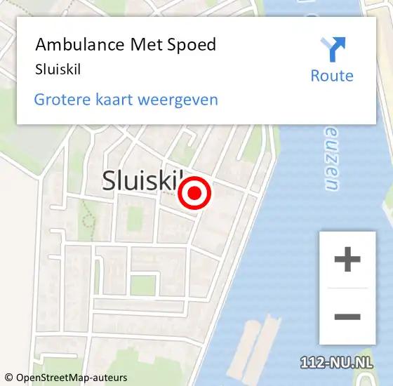 Locatie op kaart van de 112 melding: Ambulance Met Spoed Naar Sluiskil op 26 oktober 2019 16:50