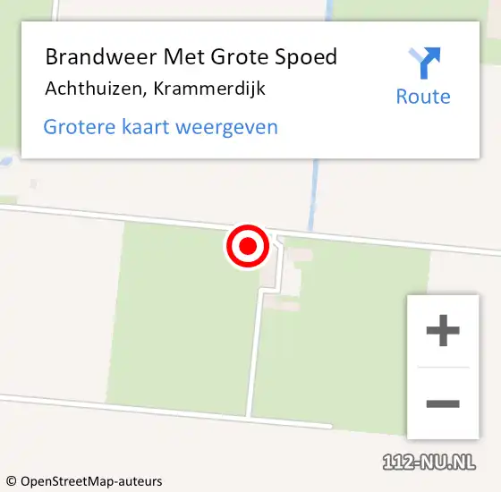 Locatie op kaart van de 112 melding: Brandweer Met Grote Spoed Naar Achthuizen, Krammerdijk op 17 april 2014 20:32