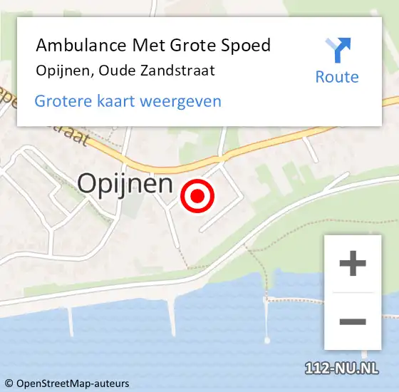 Locatie op kaart van de 112 melding: Ambulance Met Grote Spoed Naar Opijnen, Oude Zandstraat op 17 april 2014 20:59