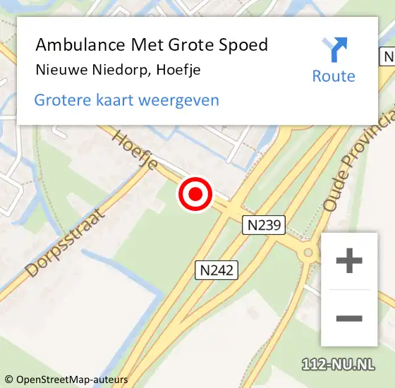 Locatie op kaart van de 112 melding: Ambulance Met Grote Spoed Naar Nieuwe Niedorp, Hoefje op 27 oktober 2019 13:31