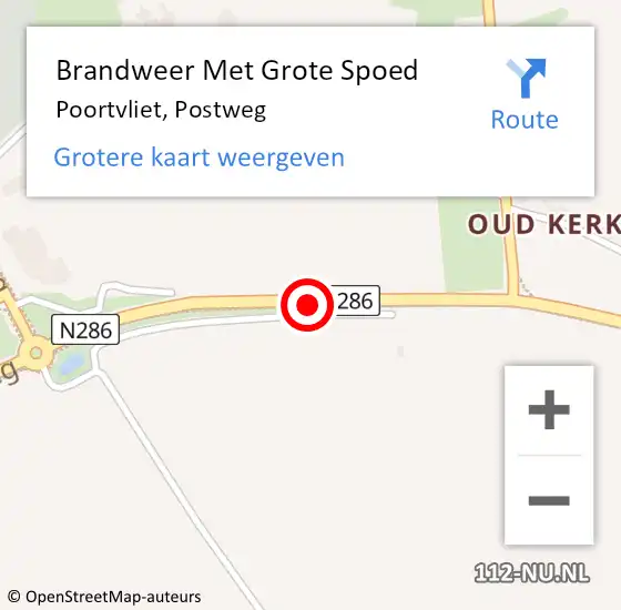 Locatie op kaart van de 112 melding: Brandweer Met Grote Spoed Naar Poortvliet, Postweg op 28 oktober 2019 07:08