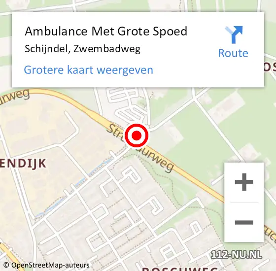 Locatie op kaart van de 112 melding: Ambulance Met Grote Spoed Naar Schijndel, Zwembadweg op 28 oktober 2019 12:51