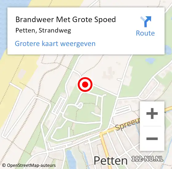 Locatie op kaart van de 112 melding: Brandweer Met Grote Spoed Naar Petten, Strandweg op 28 oktober 2019 16:52