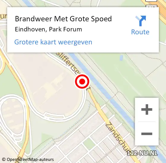 Locatie op kaart van de 112 melding: Brandweer Met Grote Spoed Naar Eindhoven, Park Forum op 28 oktober 2019 19:12