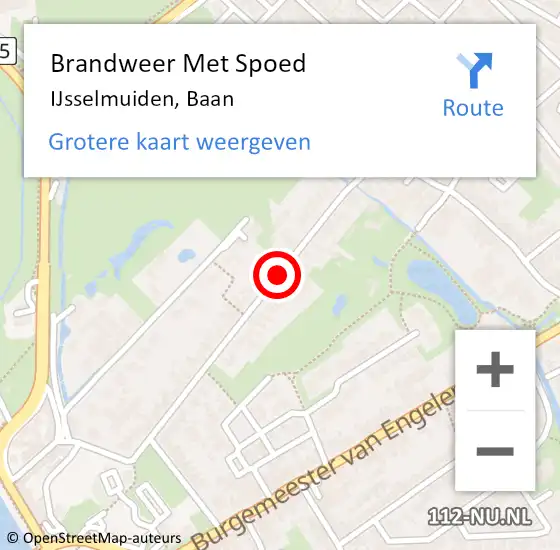 Locatie op kaart van de 112 melding: Brandweer Met Spoed Naar IJsselmuiden, Baan op 28 oktober 2019 19:49