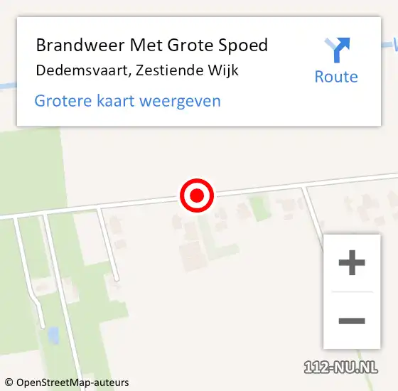 Locatie op kaart van de 112 melding: Brandweer Met Grote Spoed Naar Dedemsvaart, Zestiende Wijk op 29 oktober 2019 16:23