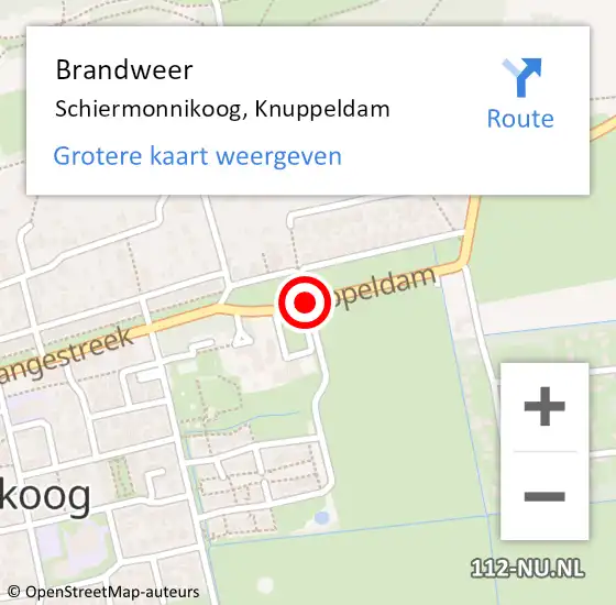Locatie op kaart van de 112 melding: Brandweer Schiermonnikoog, Knuppeldam op 29 oktober 2019 17:49