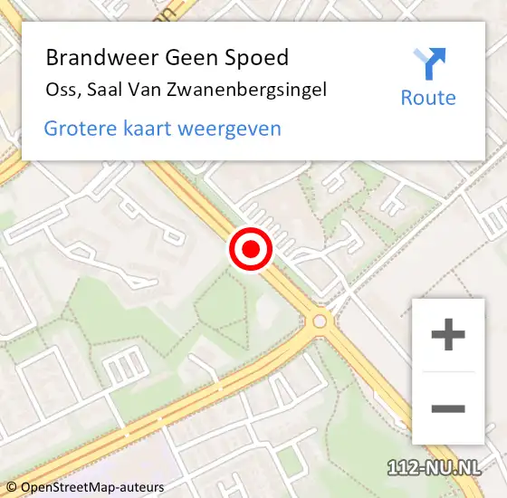 Locatie op kaart van de 112 melding: Brandweer Geen Spoed Naar Oss, Saal Van Zwanenbergsingel op 29 oktober 2019 22:47