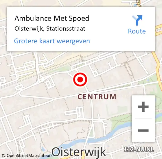 Locatie op kaart van de 112 melding: Ambulance Met Spoed Naar Oisterwijk, Stationsstraat op 30 oktober 2019 07:19