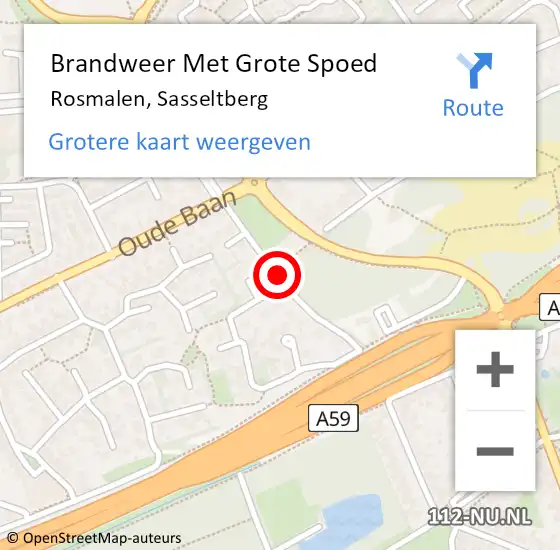 Locatie op kaart van de 112 melding: Brandweer Met Grote Spoed Naar Rosmalen, Sasseltberg op 30 oktober 2019 21:48