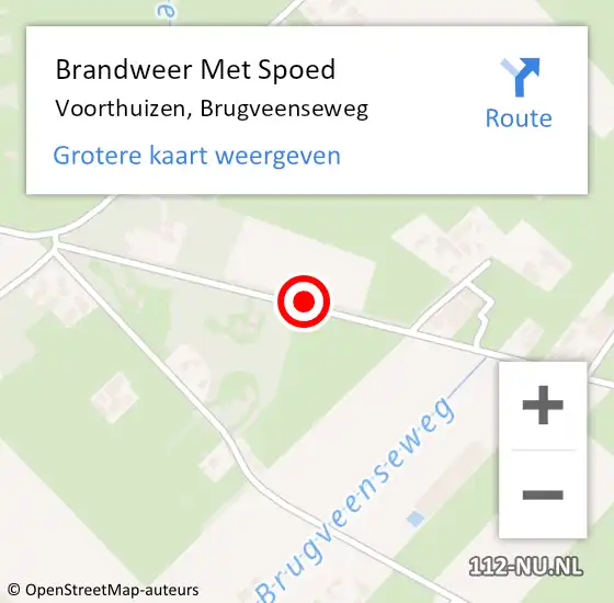 Locatie op kaart van de 112 melding: Brandweer Met Spoed Naar Voorthuizen, Brugveenseweg op 31 oktober 2019 07:32