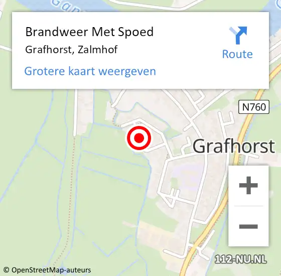 Locatie op kaart van de 112 melding: Brandweer Met Spoed Naar Grafhorst, Zalmhof op 31 oktober 2019 08:37