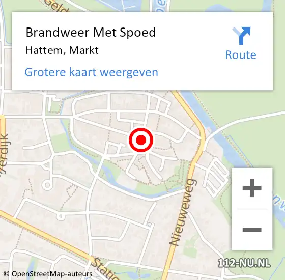 Locatie op kaart van de 112 melding: Brandweer Met Spoed Naar Hattem, Markt op 31 oktober 2019 15:43