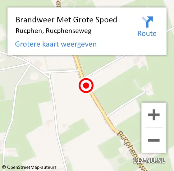 Locatie op kaart van de 112 melding: Brandweer Met Grote Spoed Naar Rucphen, Rucphenseweg op 31 oktober 2019 18:07