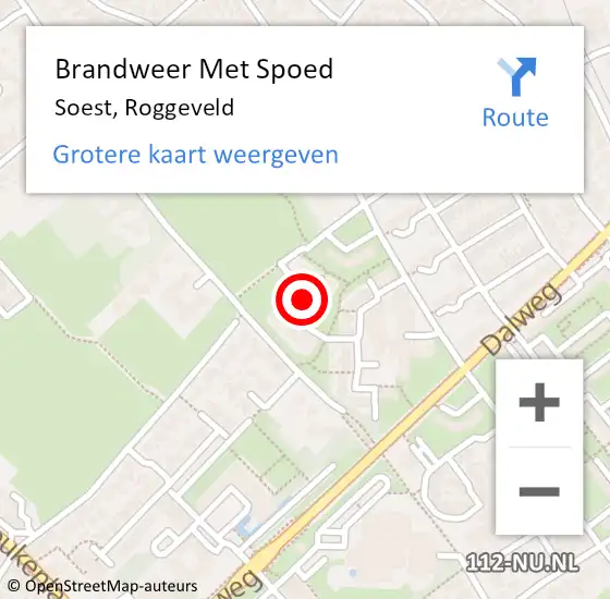 Locatie op kaart van de 112 melding: Brandweer Met Spoed Naar Soest, Roggeveld op 1 november 2019 14:23