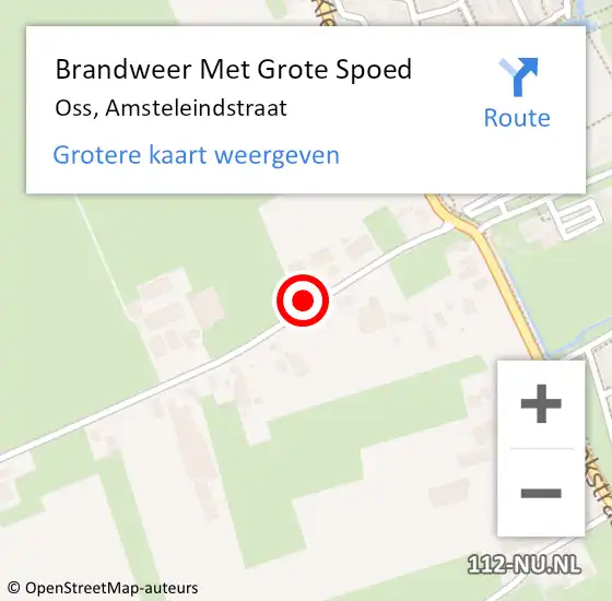 Locatie op kaart van de 112 melding: Brandweer Met Grote Spoed Naar Oss, Amsteleindstraat op 1 november 2019 15:50