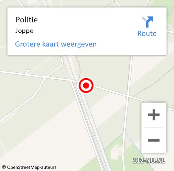 Locatie op kaart van de 112 melding: Politie Joppe op 1 november 2019 17:58