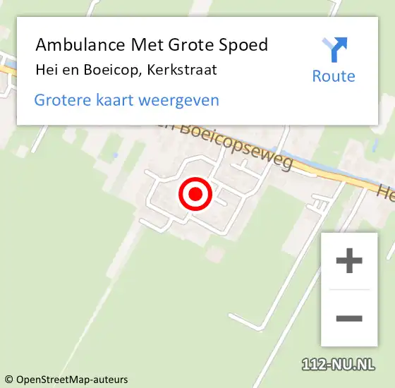 Locatie op kaart van de 112 melding: Ambulance Met Grote Spoed Naar Hei en Boeicop, Kerkstraat op 18 april 2014 13:07