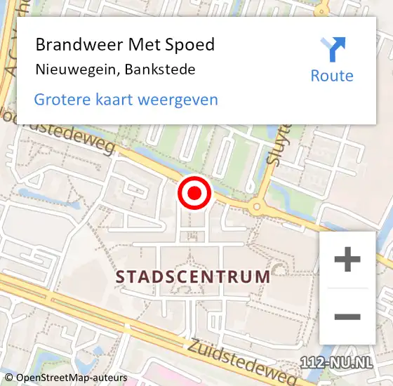 Locatie op kaart van de 112 melding: Brandweer Met Spoed Naar Nieuwegein, Bankstede op 1 november 2019 18:35