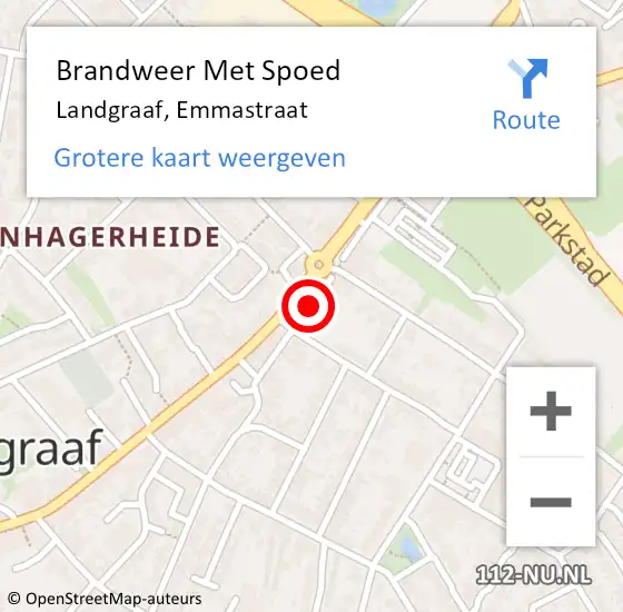 Locatie op kaart van de 112 melding: Brandweer Met Spoed Naar Landgraaf, Emmastraat op 1 november 2019 23:02