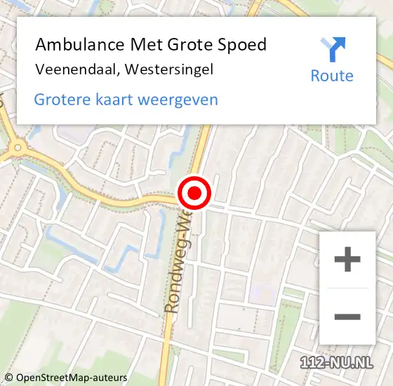 Locatie op kaart van de 112 melding: Ambulance Met Grote Spoed Naar Veenendaal, Westersingel op 2 november 2019 10:39