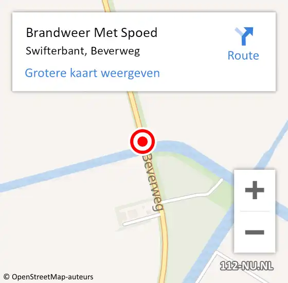 Locatie op kaart van de 112 melding: Brandweer Met Spoed Naar Swifterbant, Beverweg op 18 april 2014 14:34
