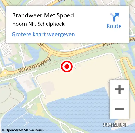 Locatie op kaart van de 112 melding: Brandweer Met Spoed Naar Hoorn Nh, Schelphoek op 3 november 2019 01:13