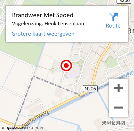 Locatie op kaart van de 112 melding: Brandweer Met Spoed Naar Vogelenzang, Henk Lensenlaan op 3 november 2019 10:44