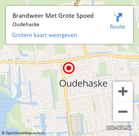 Locatie op kaart van de 112 melding: Brandweer Met Grote Spoed Naar Oudehaske op 3 november 2019 12:42