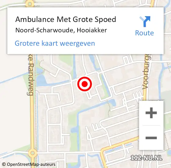 Locatie op kaart van de 112 melding: Ambulance Met Grote Spoed Naar Noord-Scharwoude, Hooiakker op 3 november 2019 17:56