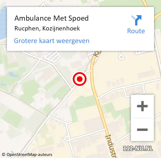 Locatie op kaart van de 112 melding: Ambulance Met Spoed Naar Rucphen, Kozijnenhoek op 3 november 2019 19:50