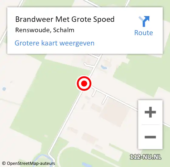 Locatie op kaart van de 112 melding: Brandweer Met Grote Spoed Naar Renswoude, Schalm op 4 november 2019 12:07