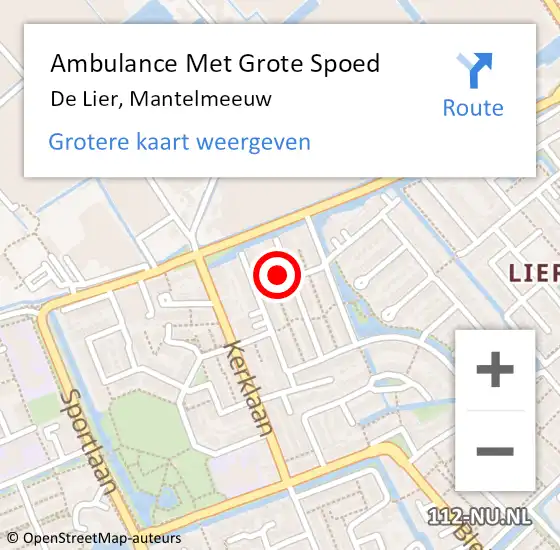 Locatie op kaart van de 112 melding: Ambulance Met Grote Spoed Naar De Lier, Mantelmeeuw op 29 september 2013 09:11
