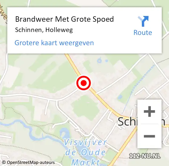 Locatie op kaart van de 112 melding: Brandweer Met Grote Spoed Naar Schinnen, Holleweg op 4 november 2019 22:41