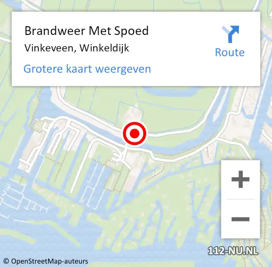 Locatie op kaart van de 112 melding: Brandweer Met Spoed Naar Vinkeveen, Winkeldijk op 5 november 2019 05:44