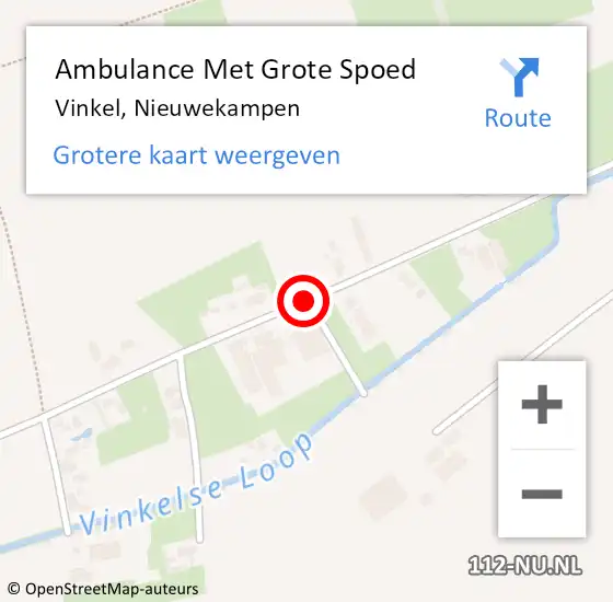 Locatie op kaart van de 112 melding: Ambulance Met Grote Spoed Naar Vinkel, Nieuwekampen op 5 november 2019 16:38