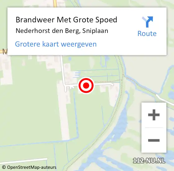 Locatie op kaart van de 112 melding: Brandweer Met Grote Spoed Naar Nederhorst den Berg, Sniplaan op 6 november 2019 15:46